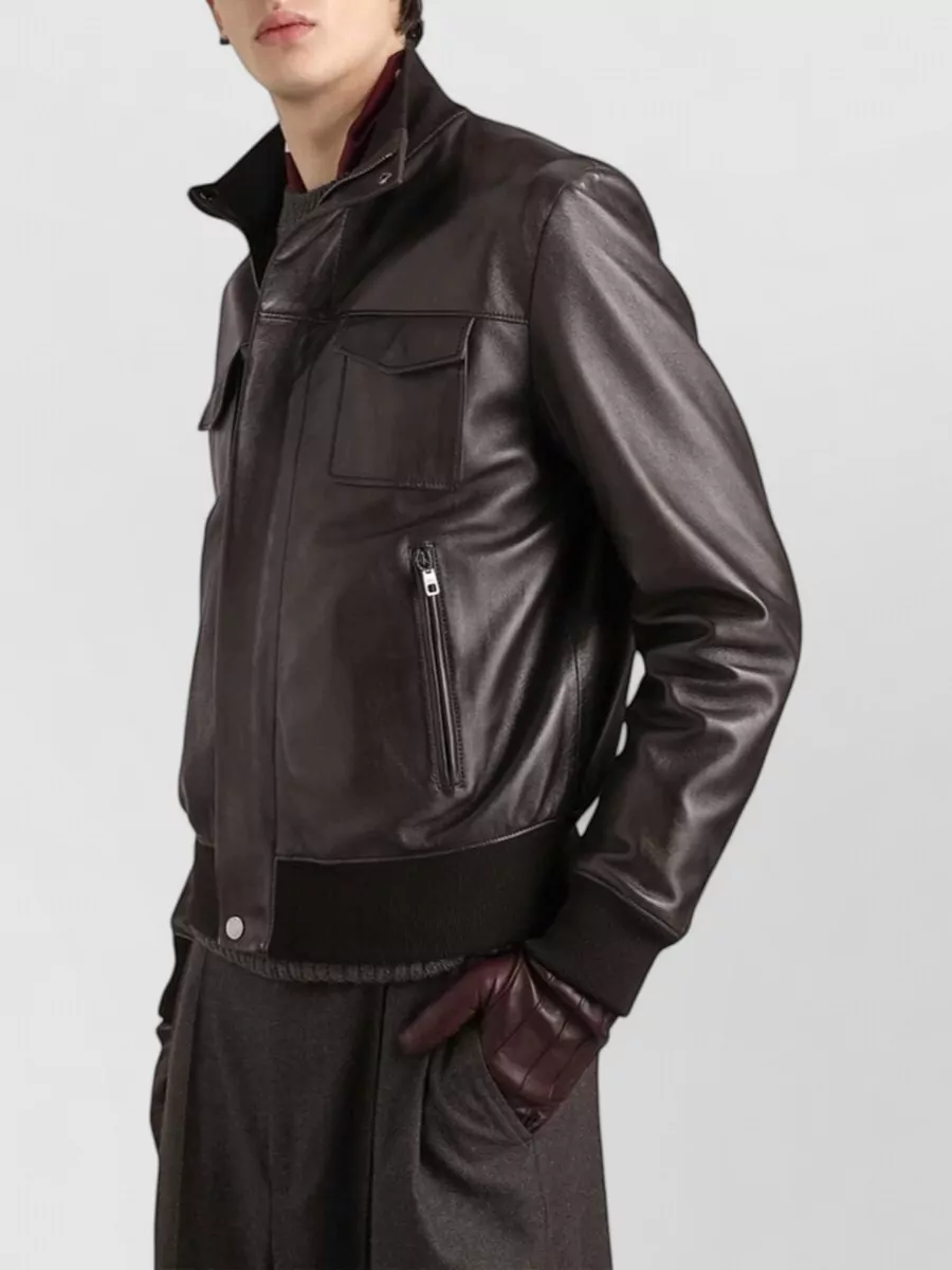 Dolce&Gabbana Lambskin Bomber Jacket