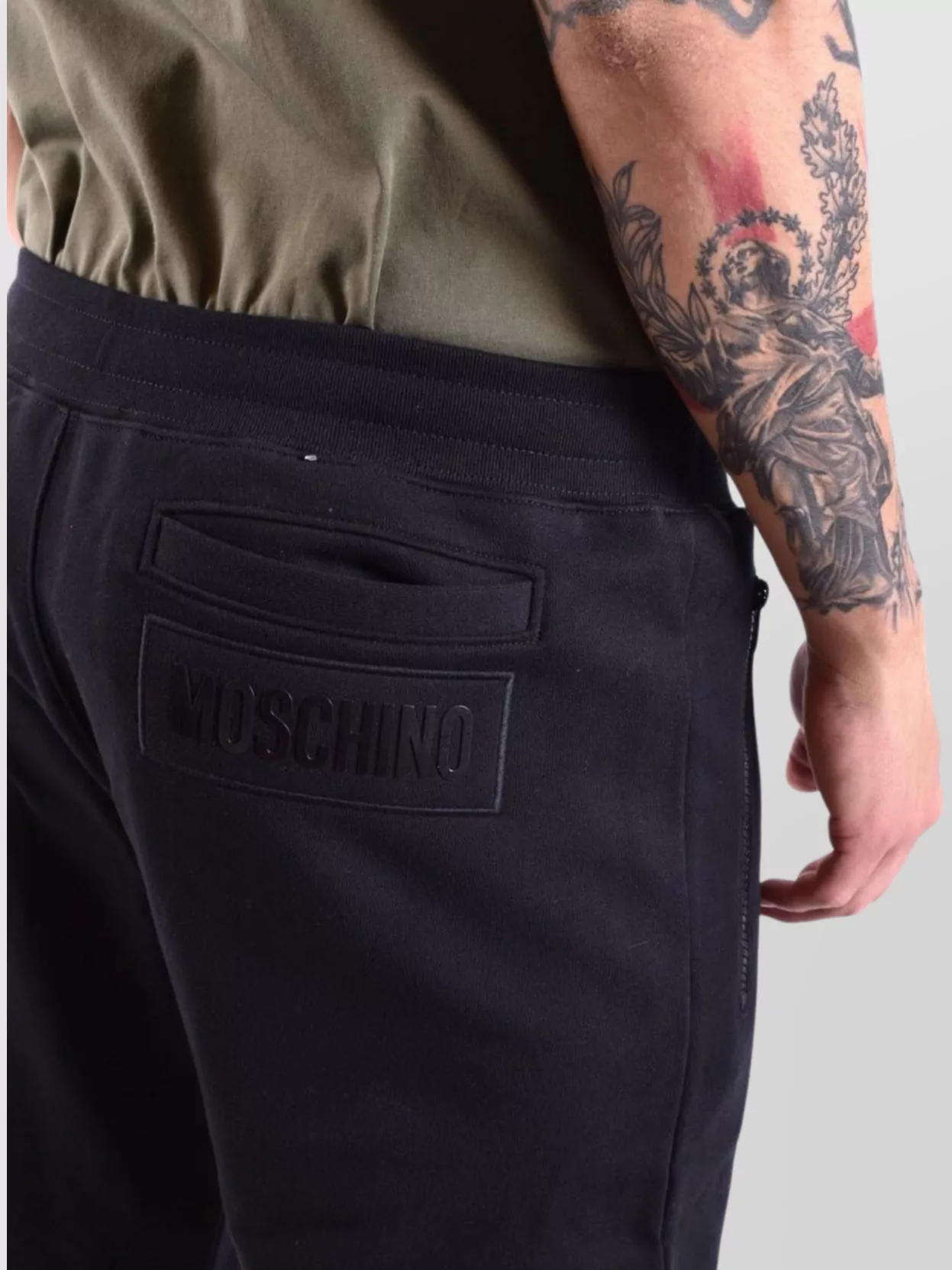 Moschino Trousers With Elastic Waistband And Ribbed Cuffs