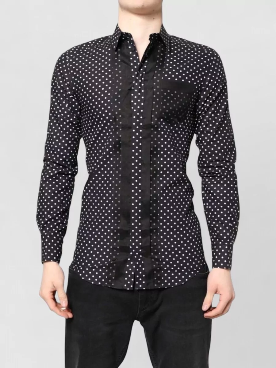 Dolce&Gabbana Silk polka dot long-sleeve shirt