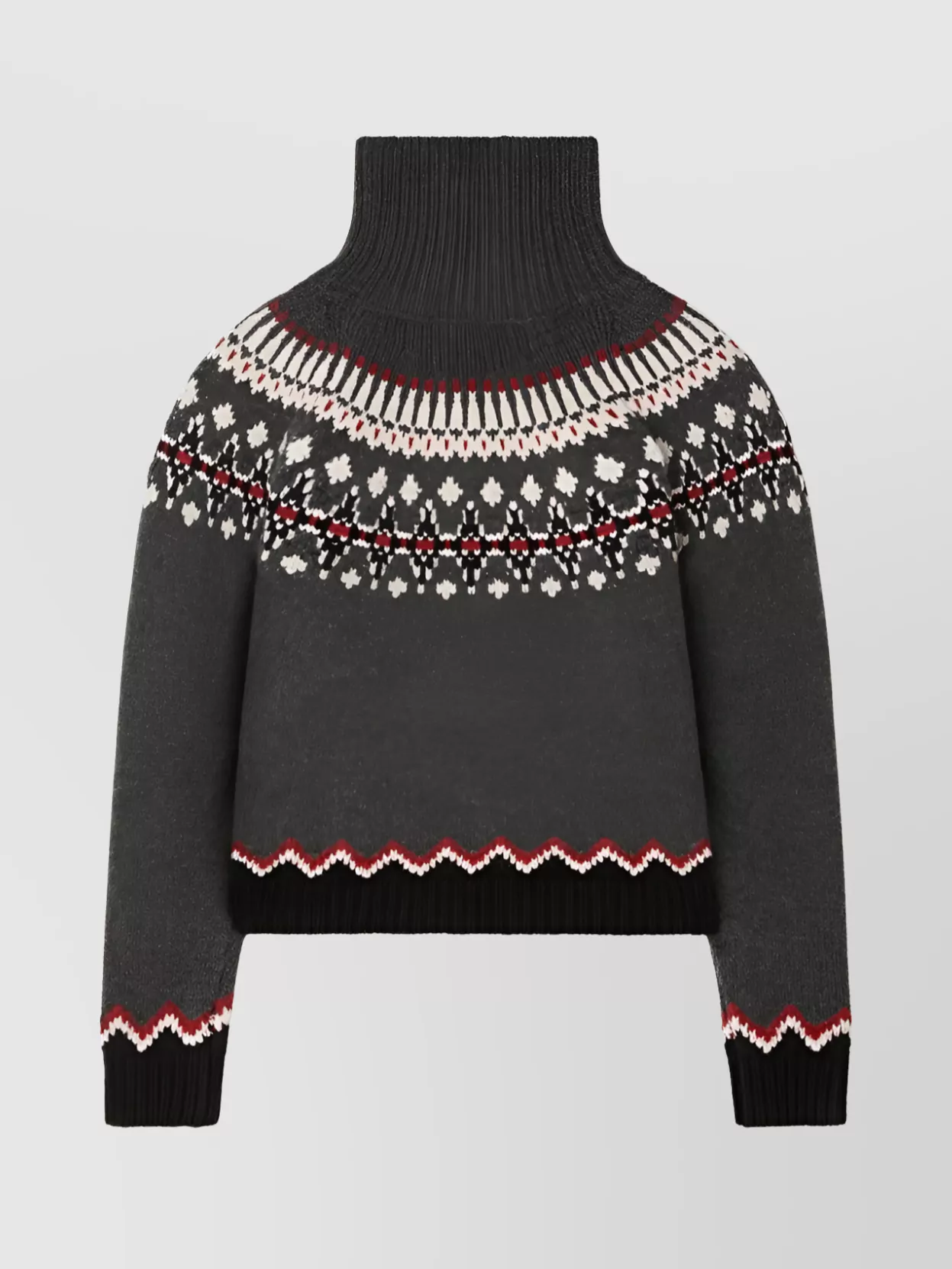 Alanui Sweet Winter Fair Isle Turtleneck Sweater