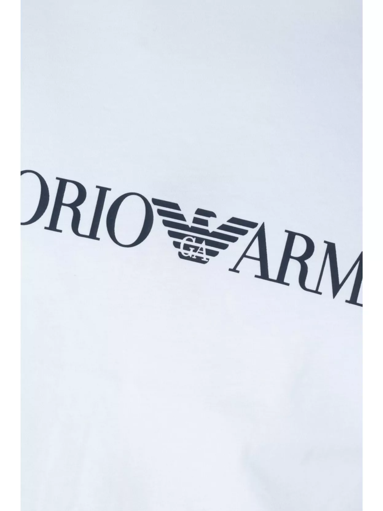 Emporio Armani Logo Print Long-sleeved Sweatshirt In White