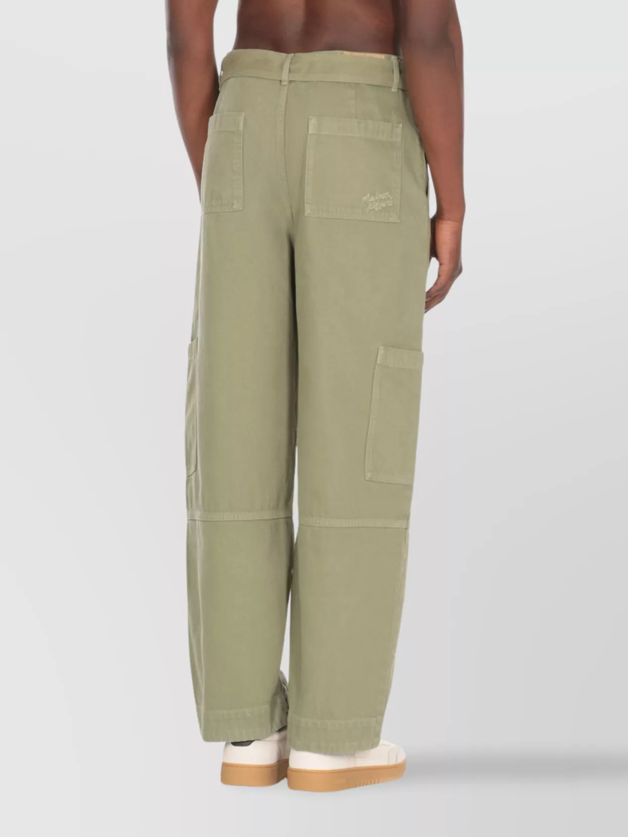 Maison Kitsuné Straight Leg Cotton Trousers With Cargo Pockets