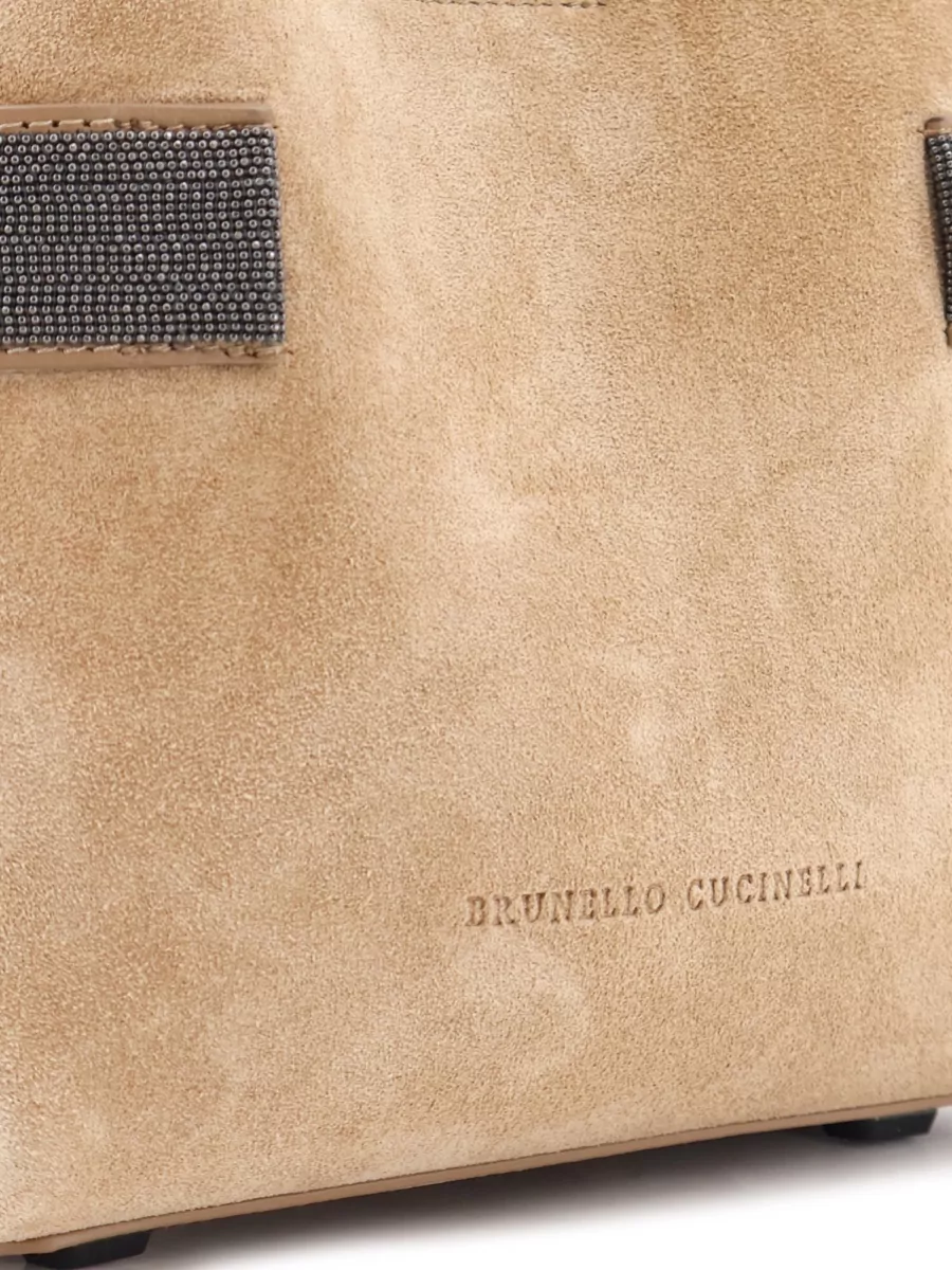 Brunello Cucinelli Monili Suede Bucket Bag