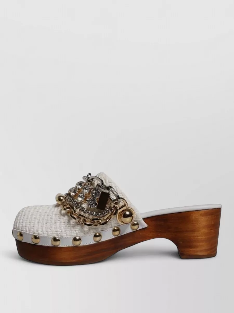 Dolce&Gabbana Raffia Platform Mules