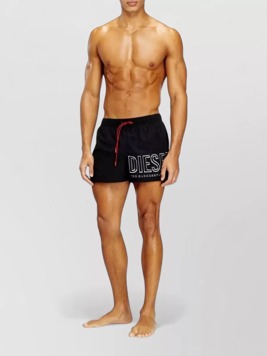 Diesel Logo Drawstring Swim Shorts