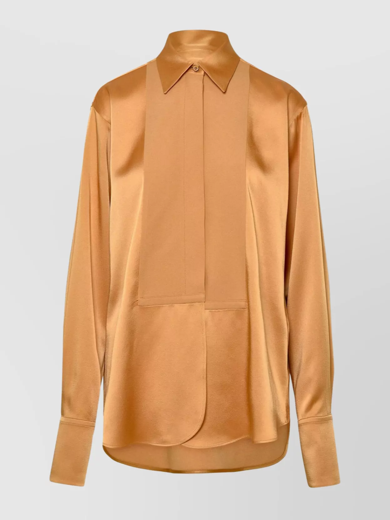 Shop Jil Sander Honey Acetate Blend Shirt Accents