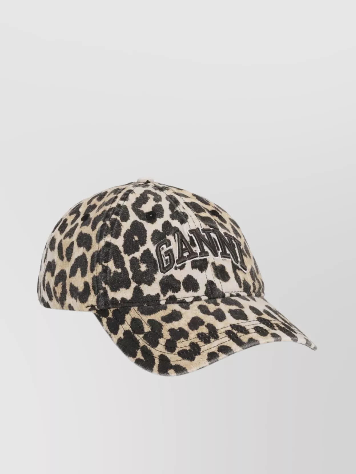 Ganni Organic cotton leopard-print baseball cap | The Fashion Square