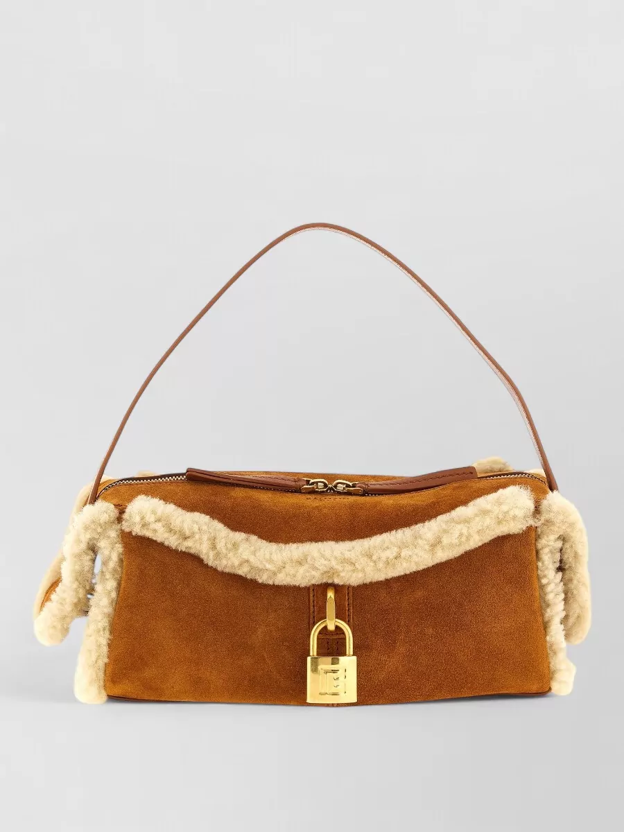 Balmain pulse small leather clutch bag