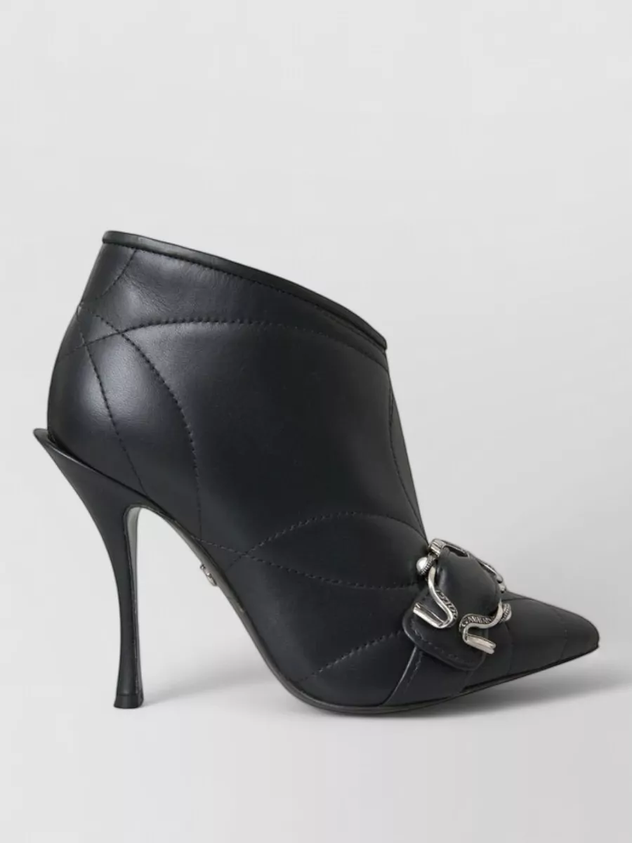 Dolce&Gabbana Leather Quilted Buckled Pumps