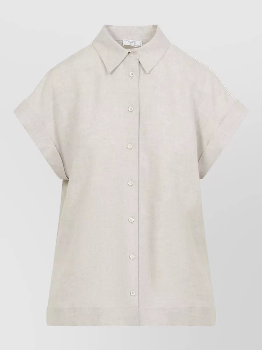 Peserico Linen Short-Sleeve Shirt
