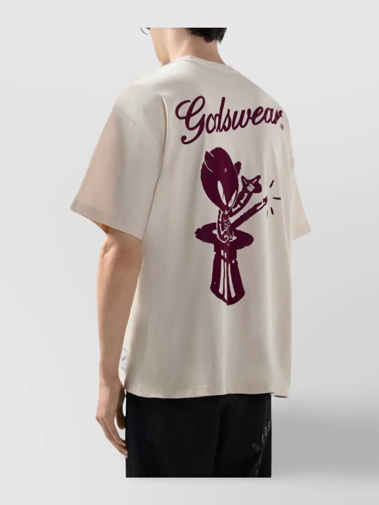 Gcds Graphic Back Print Cotton T-Shirt