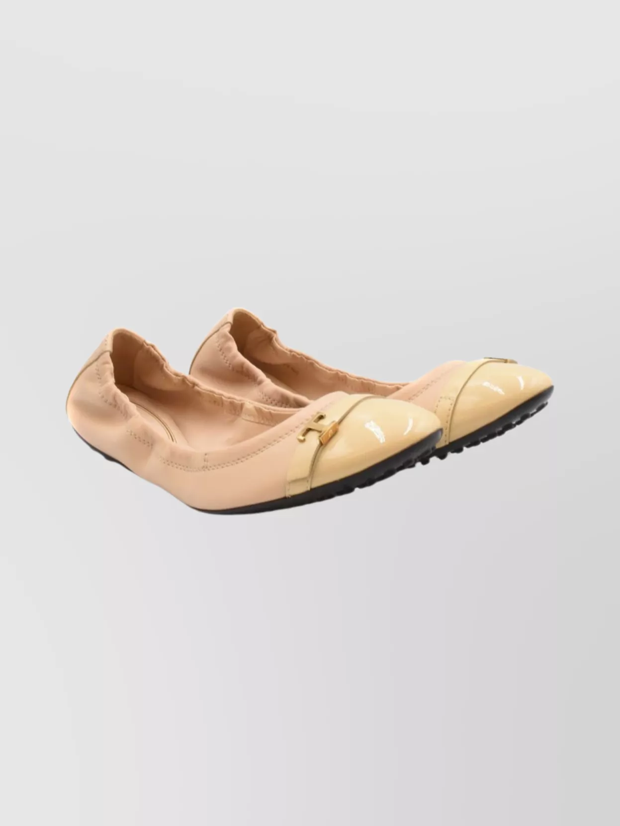 Tod's Cap Toe Patent Loafers With Elastic Trim