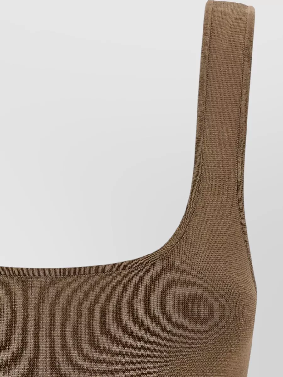 Entire Studios Stretch Viscose Square Neckline Top