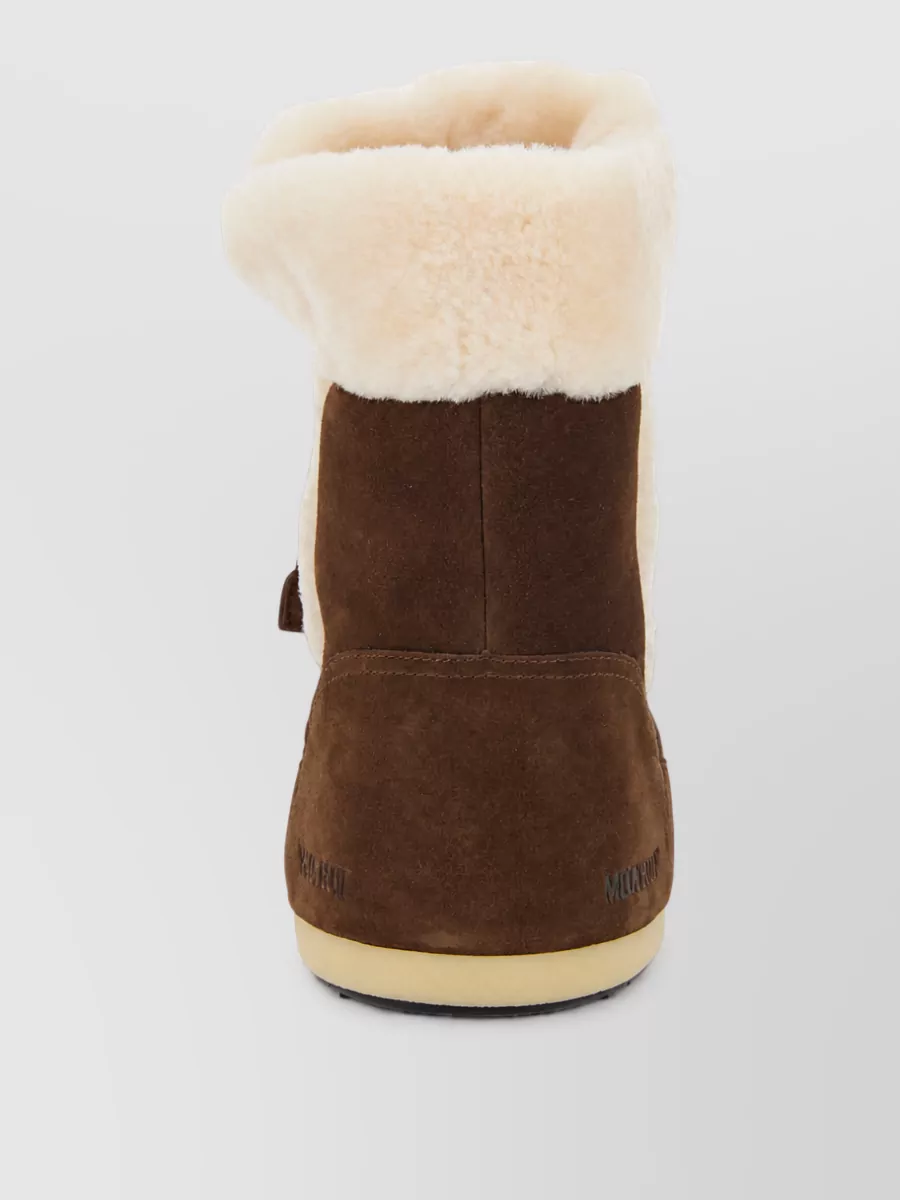 Moon Boot Suede Shearling Ankle Boots