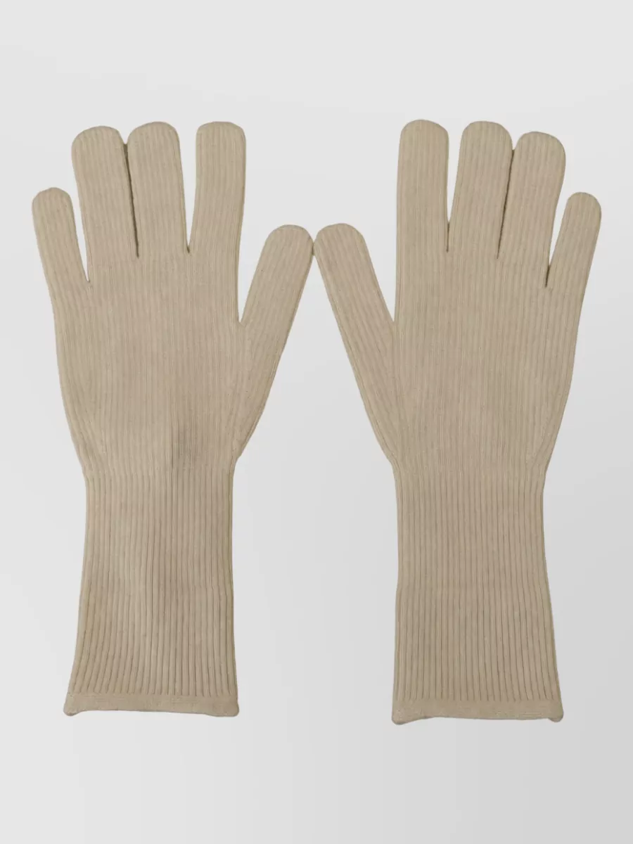 Dolce&Gabbana Cashmere Ribbed Long Gloves