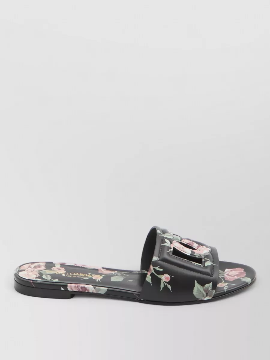 Dolce&Gabbana Floral Beachwear Slides Decorative Buckle