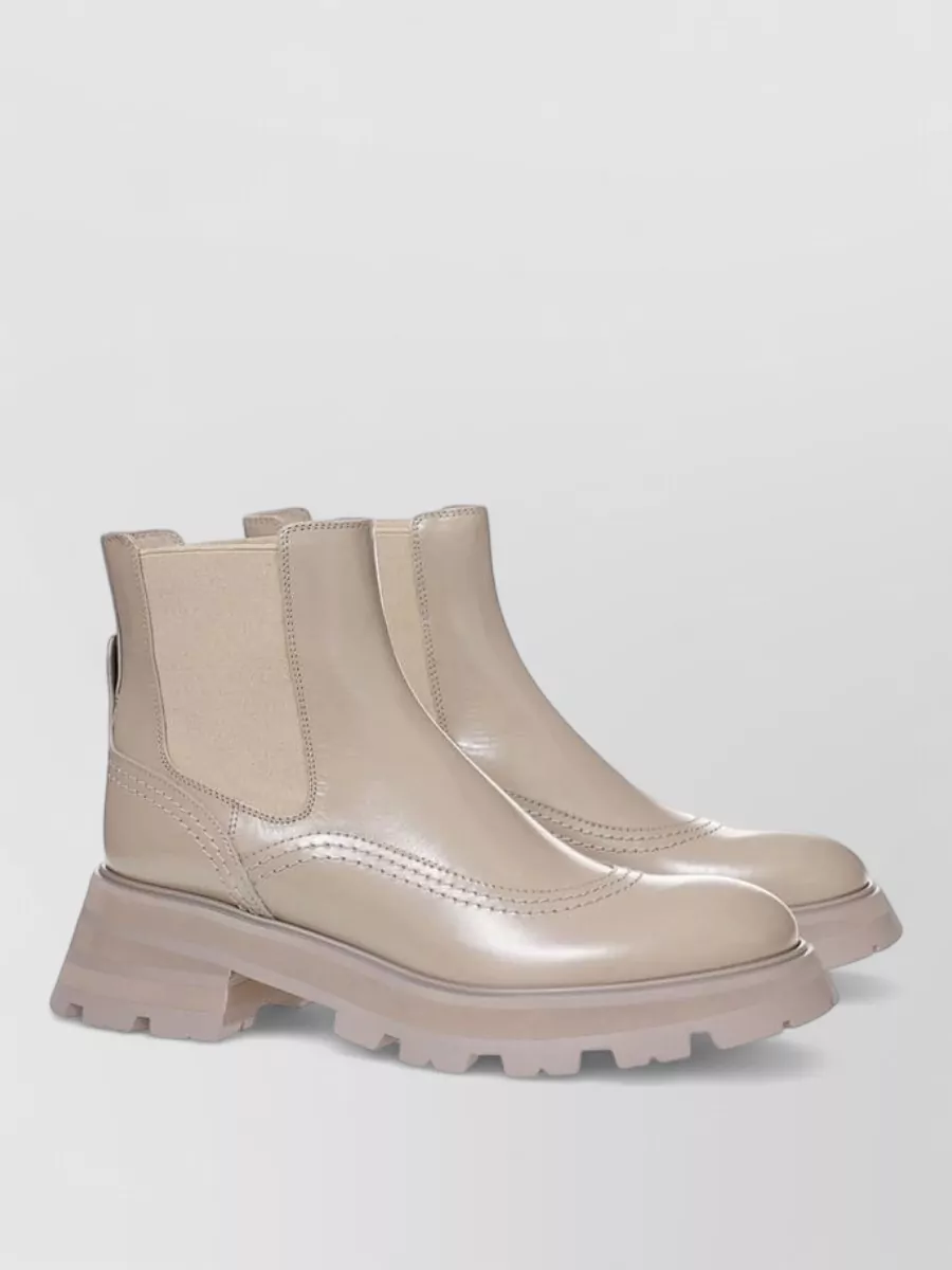 Alexander McQueen leather chelsea boots