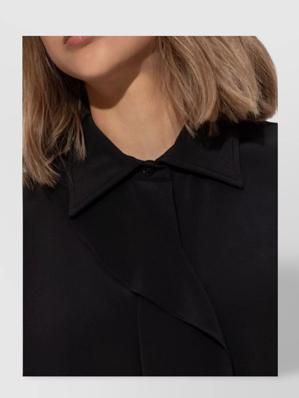 Victoria Beckham Asymmetric Ruffle Collar Blouse Detail