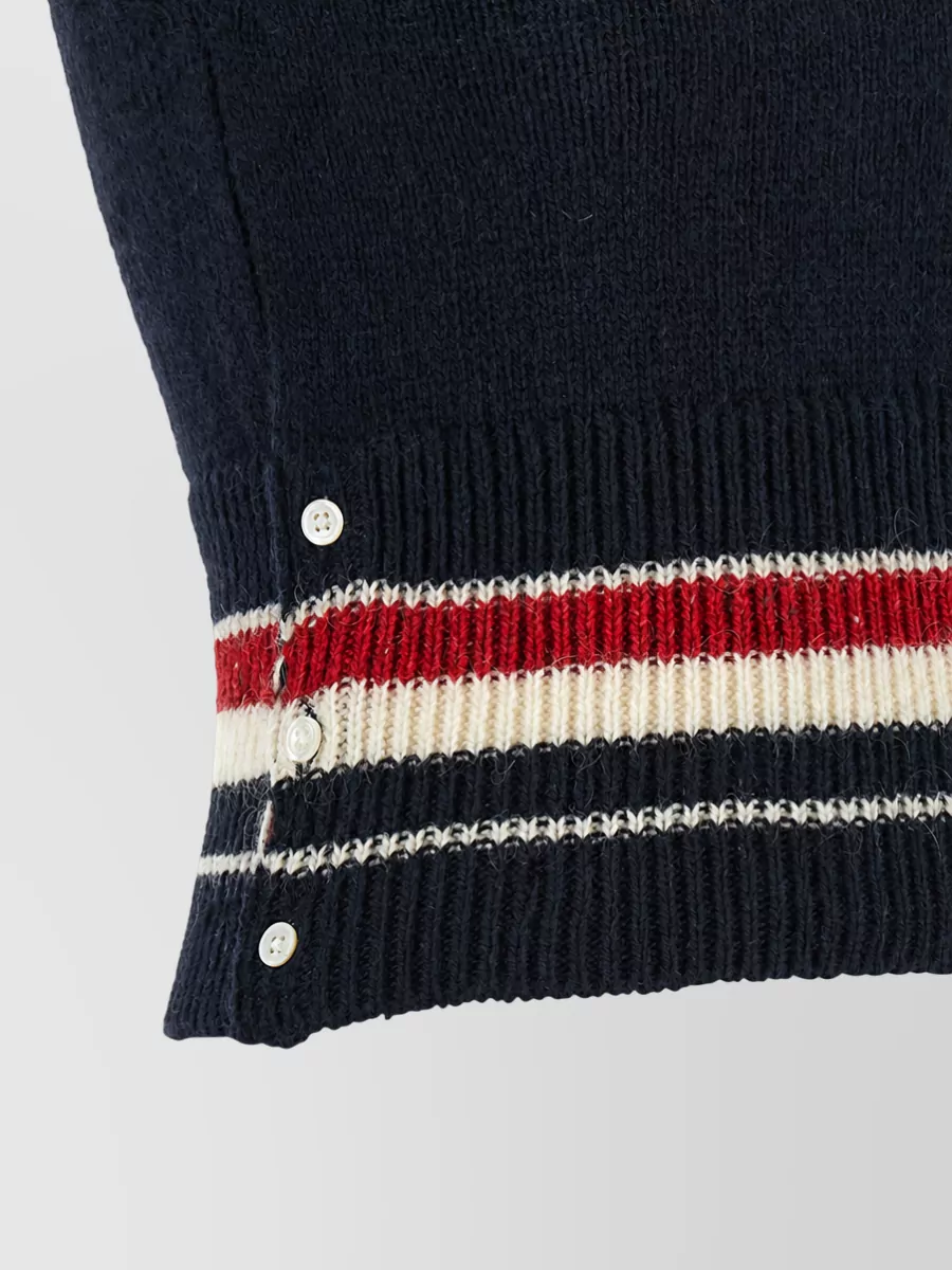 Thom Browne Wool Mohair Knitted Vest