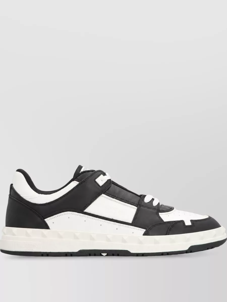 Valentino Calf Leather Freedots Low-Top Sneakers