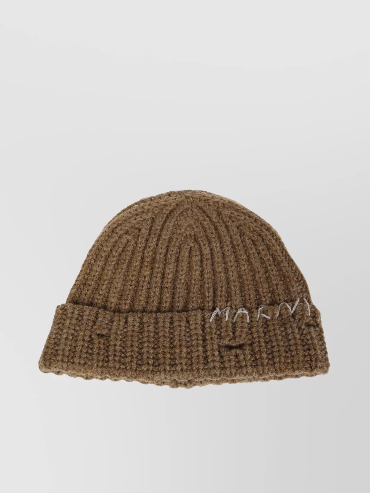 Marni Ribbed Texture Folded Cuff Hats