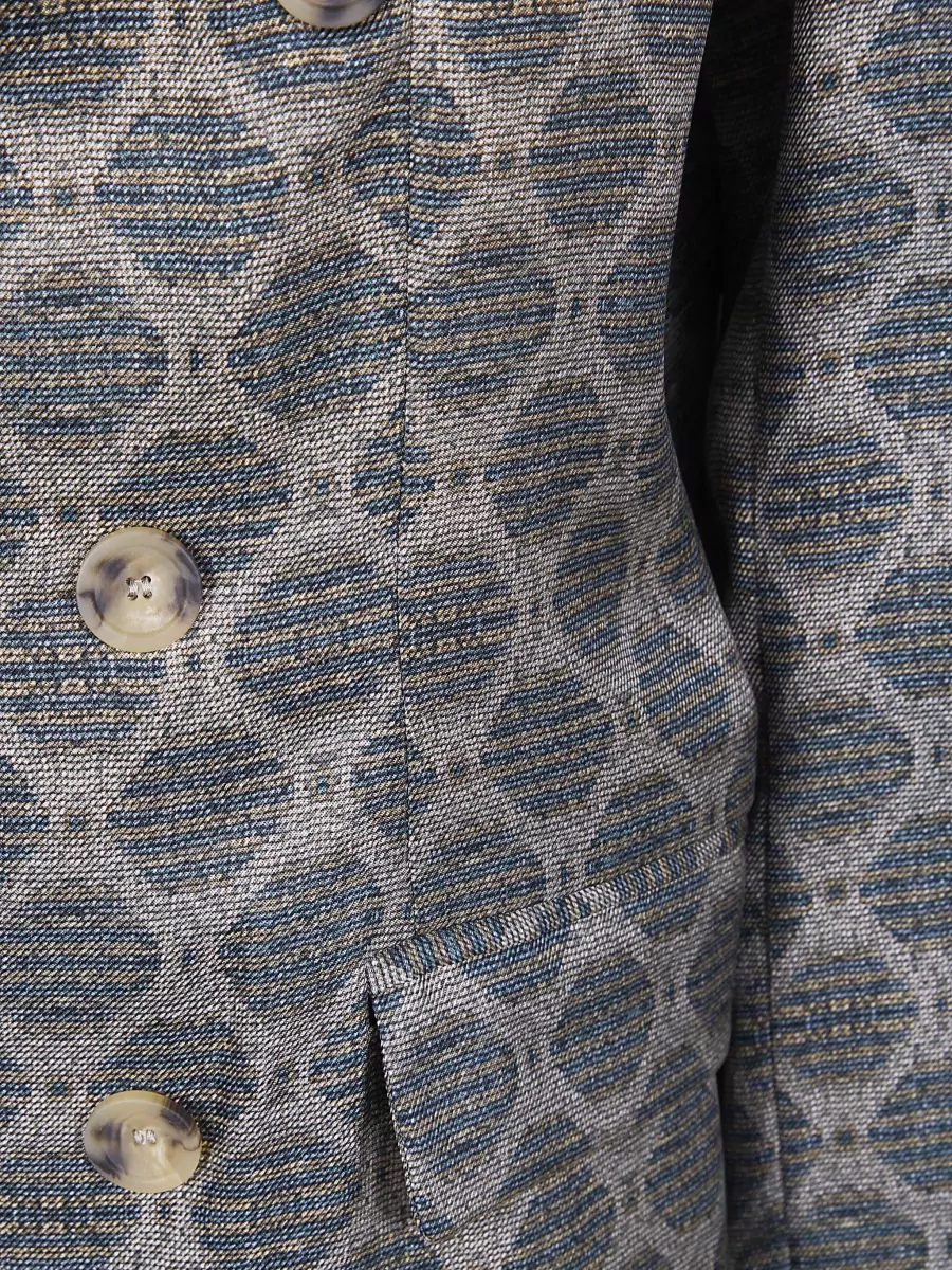 Pierre Louise Mascia Jacket Double Breasted Buttons Front Pockets