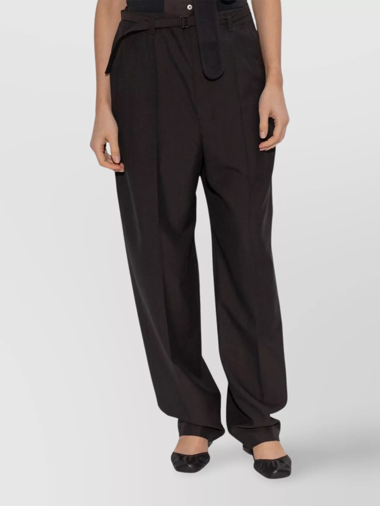 Lemaire Trousers With Tapered Leg And Detachable Belt