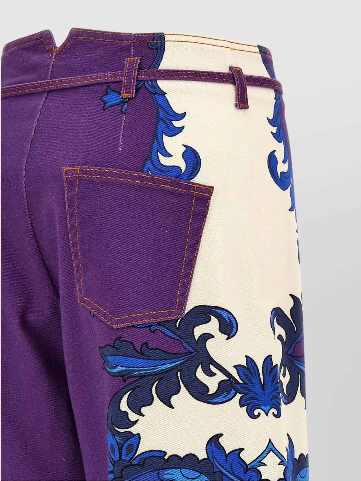 Etro Maxi Paisley Wide Leg Jeans