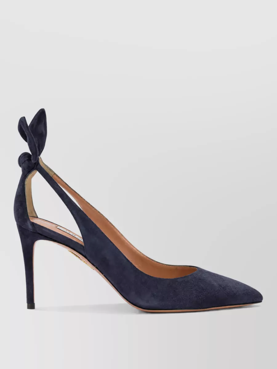 Aquazzura Leather Bow Tie 85 Mm Pumps
