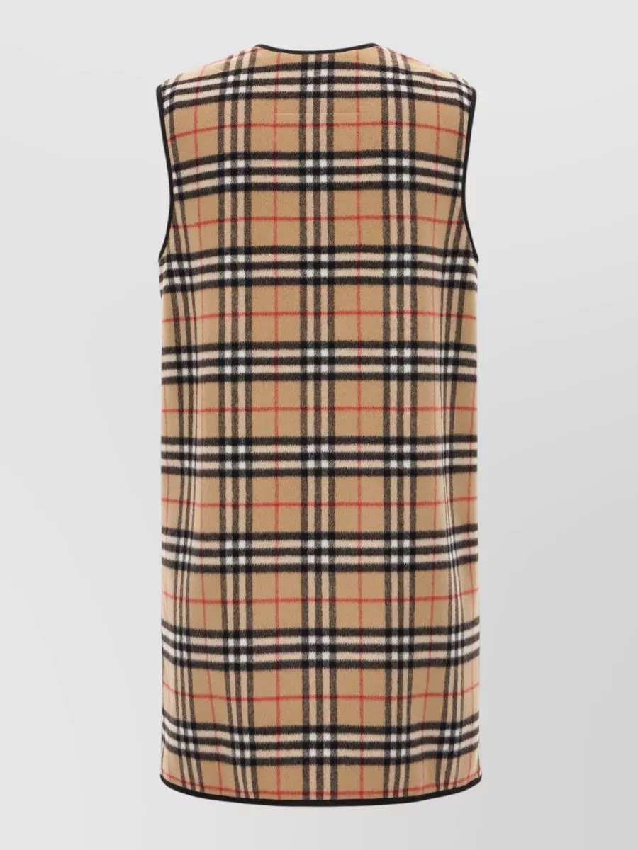 Burberry Embroidered Cashmere Sleeveless Jacket