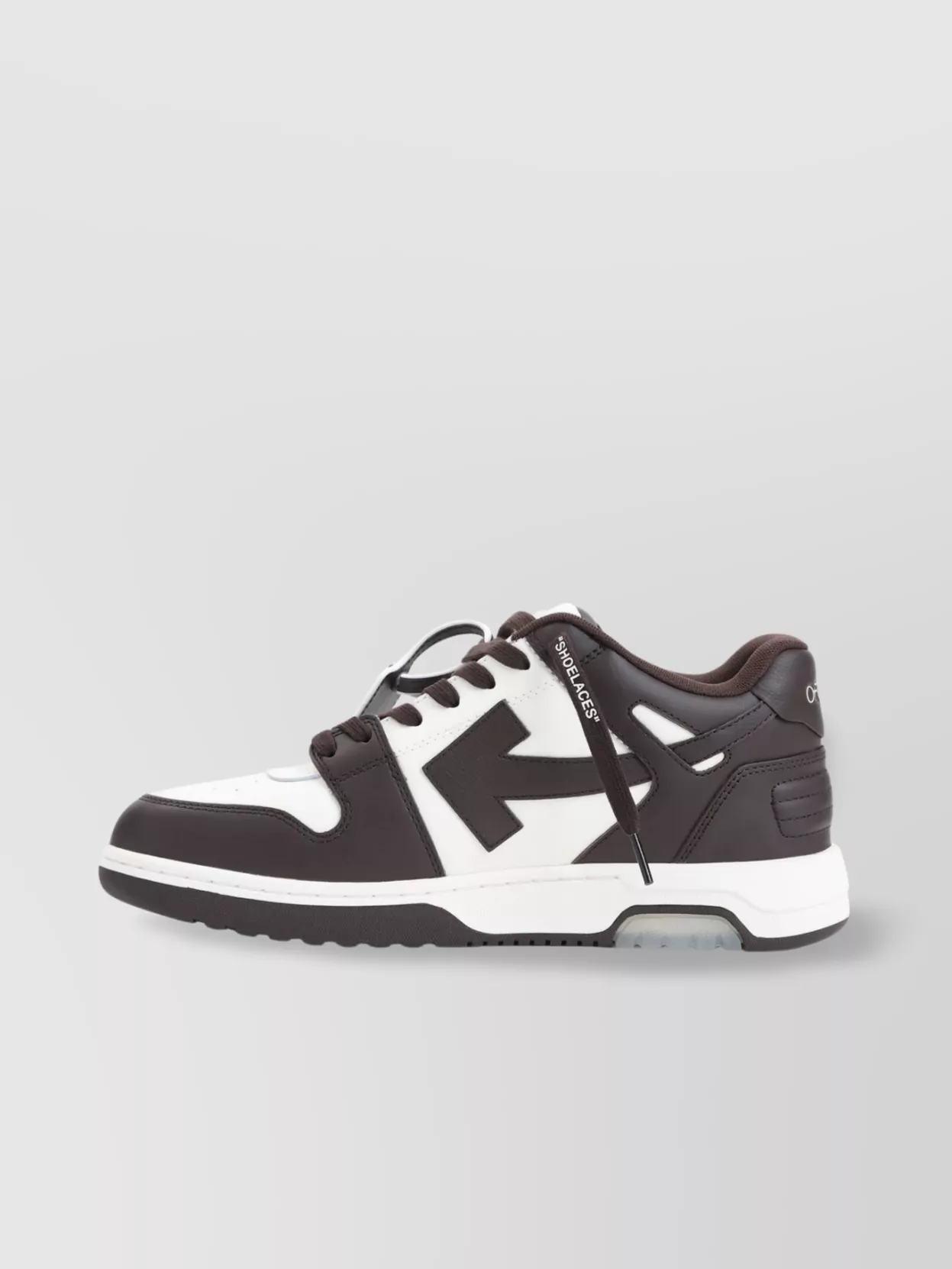Off-white Out Of Office Leather Sneakers In Brown