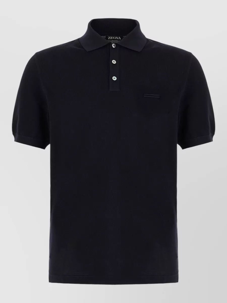 Zegna piqué polo shirt