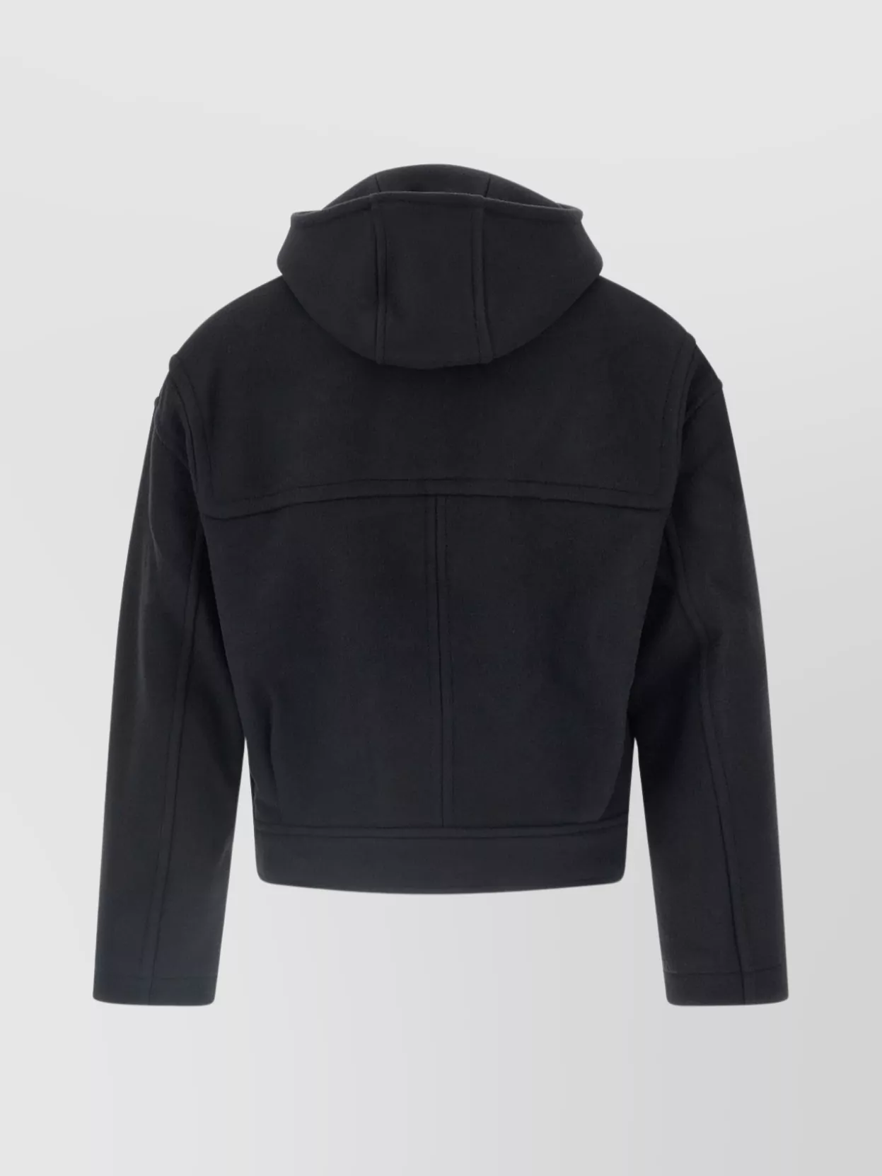 Jacquemus Cabana Duffle Coat With Hood And Long Sleeves In Black