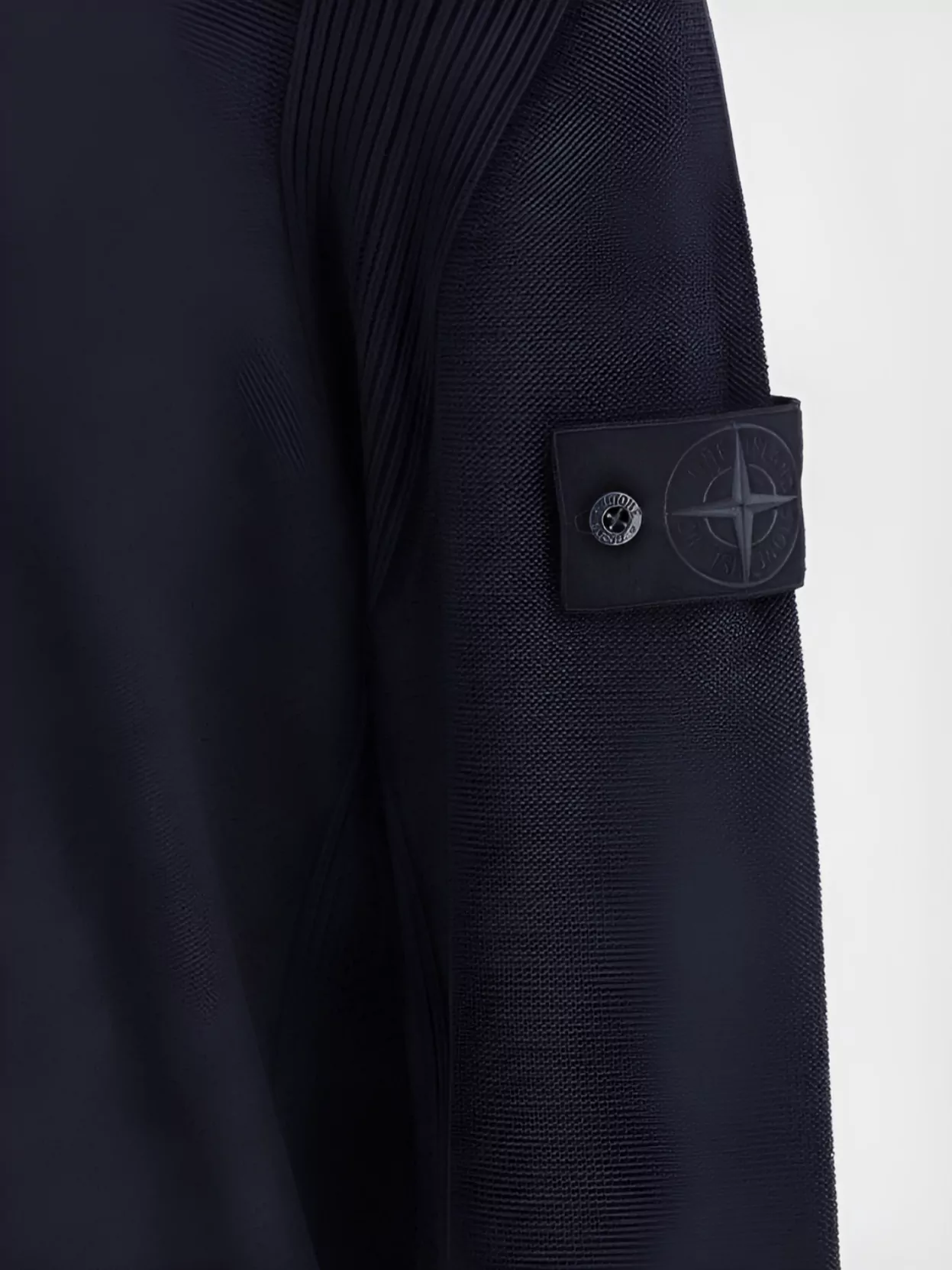 Stone Island Cotton Sweatshirt With Logo Embroidery On The Left Sleeve