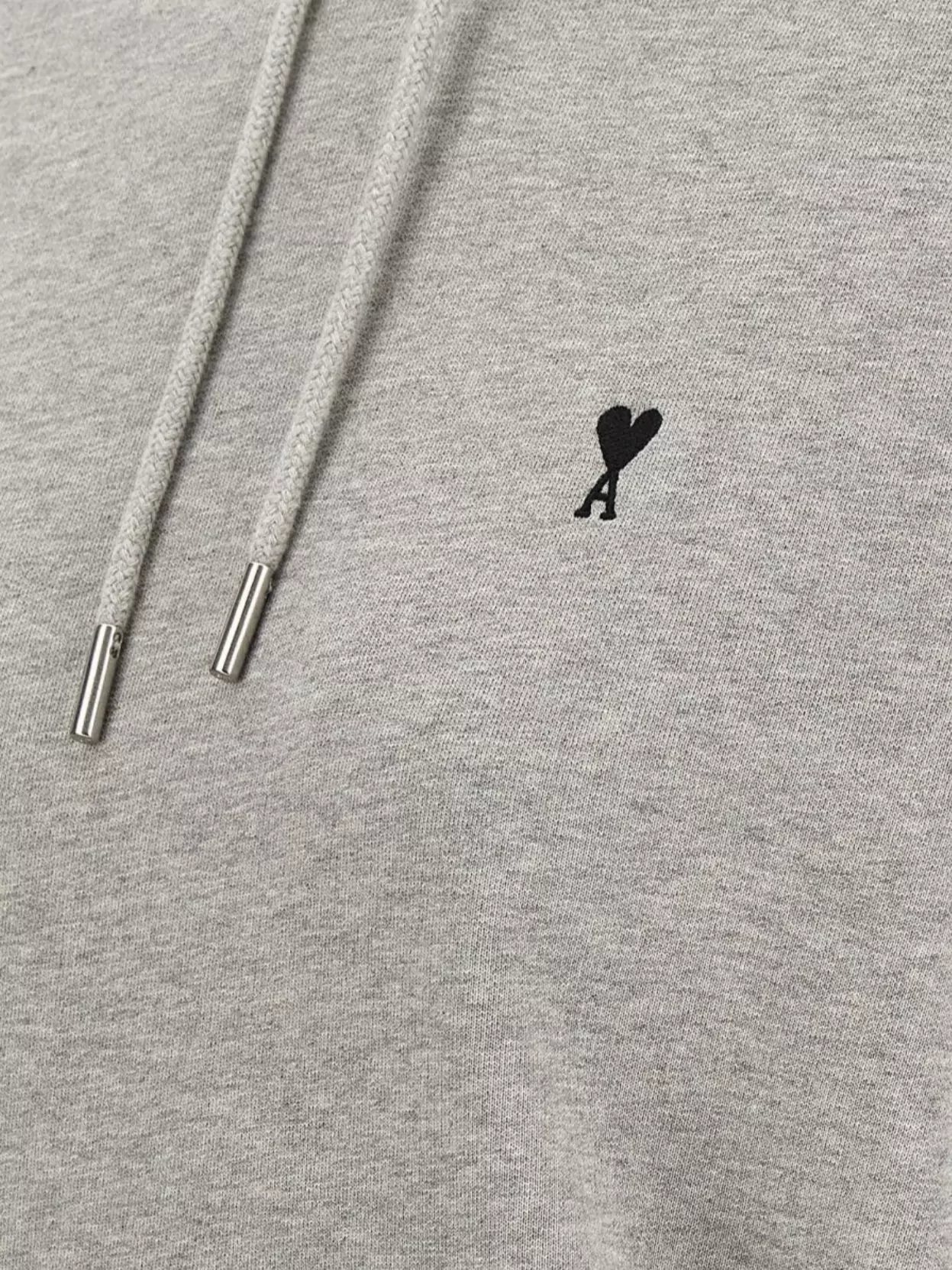 Ami Paris Embroidered Logo Hoodie With Drawstring Hood
