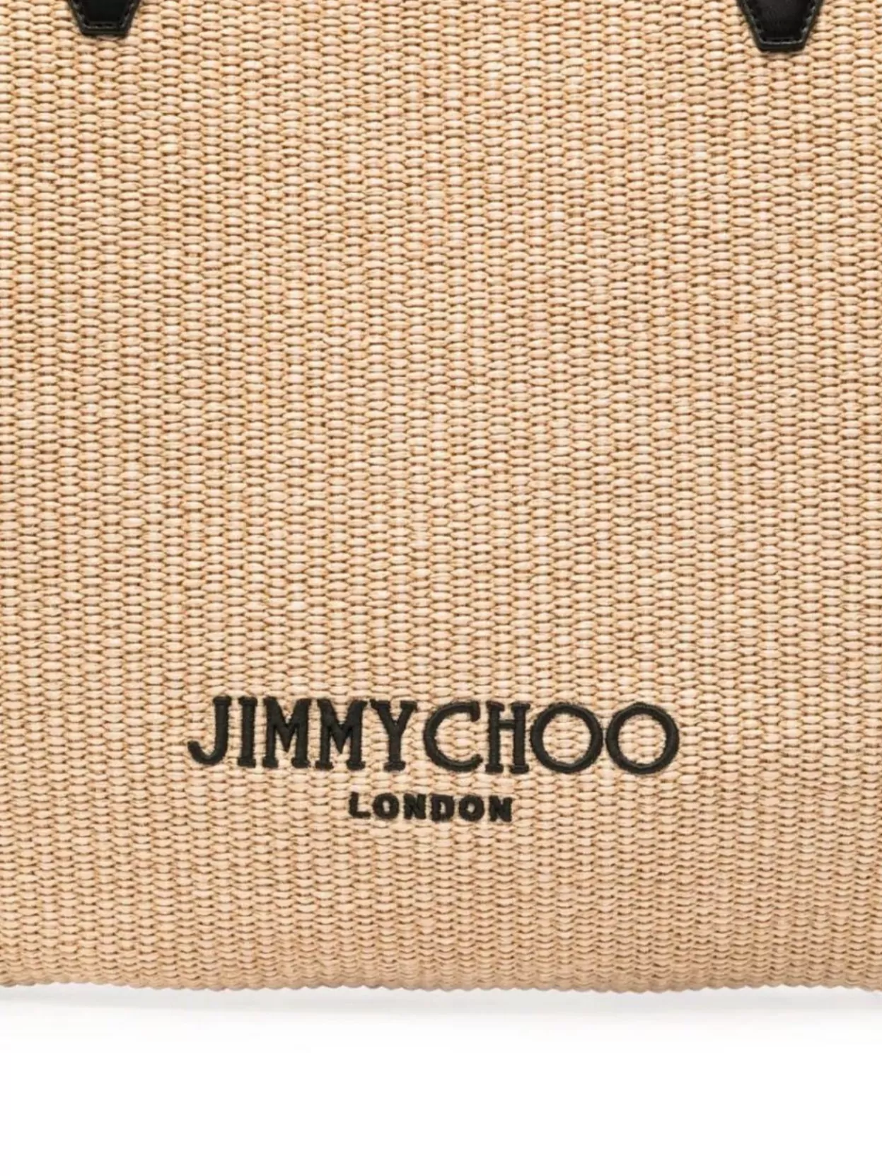 Jimmy Choo Raffia Tote Bag Side Drawstrings