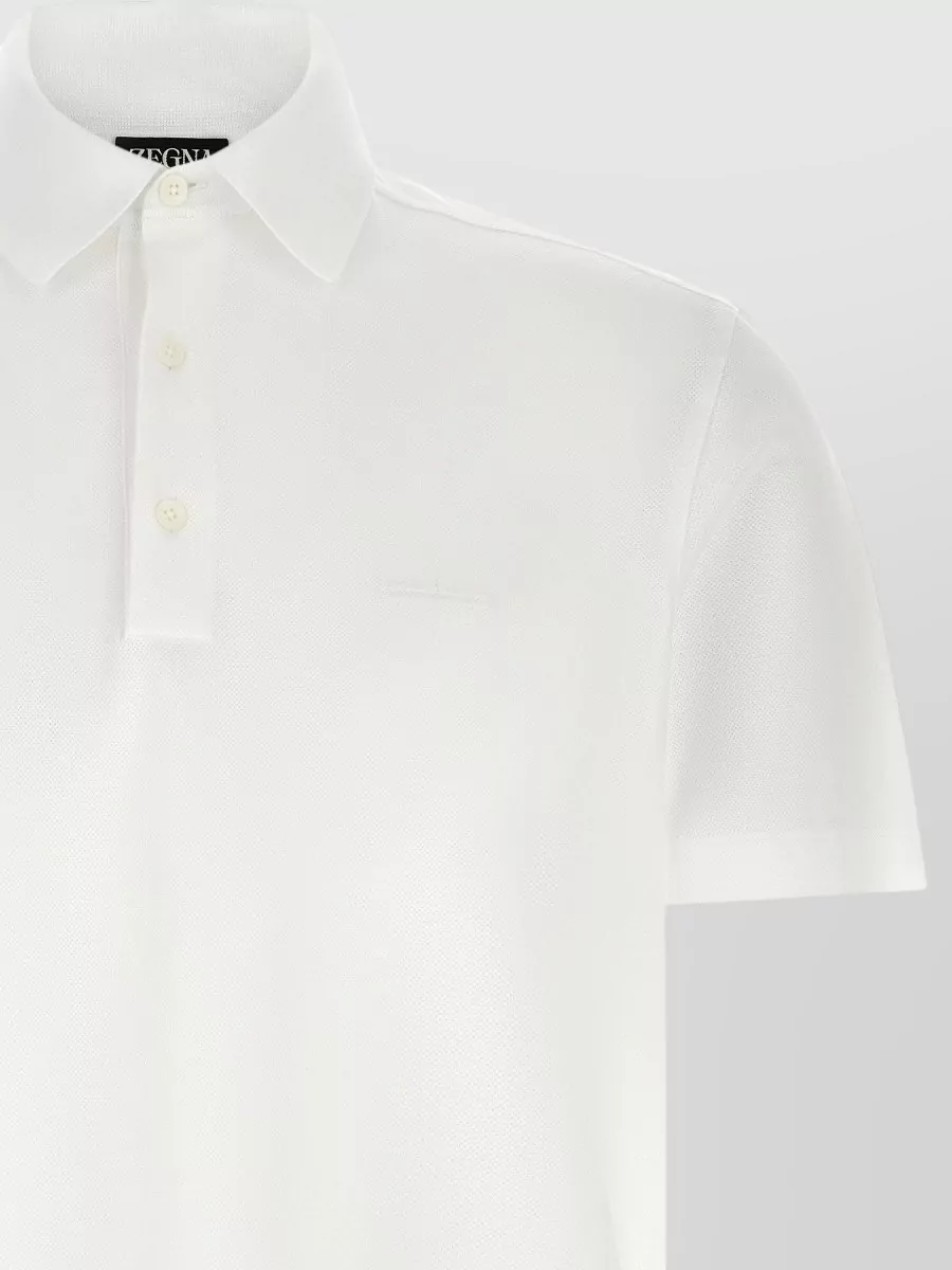 Zegna Cotton Piqué Short-Sleeve Polo Shirt