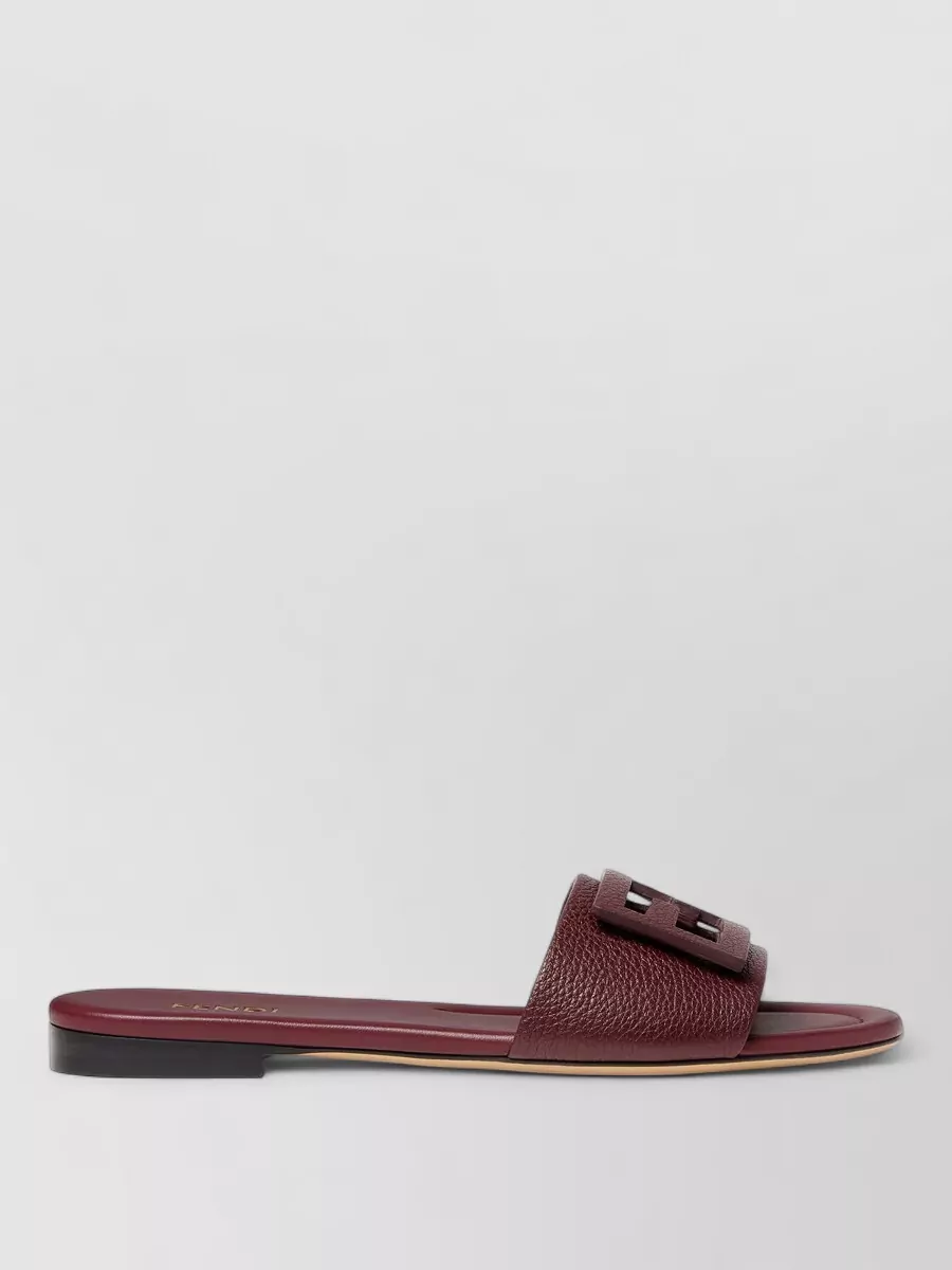 Fendi leather baguette slides