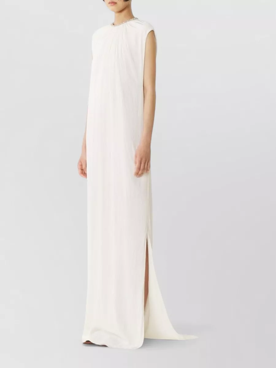 Lanvin Sleeveless Gathered Maxi Dress