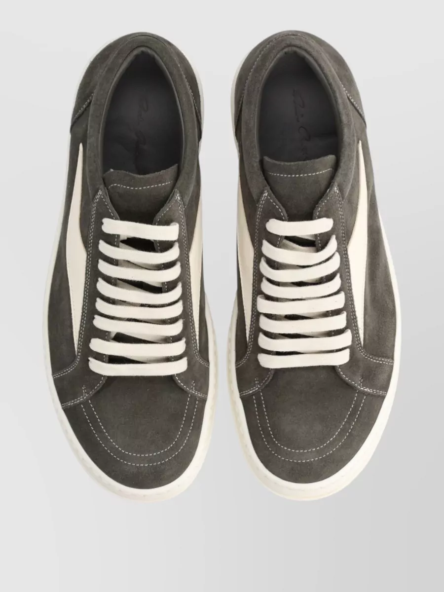 Rick Owens Leather Low-Top Sneakers