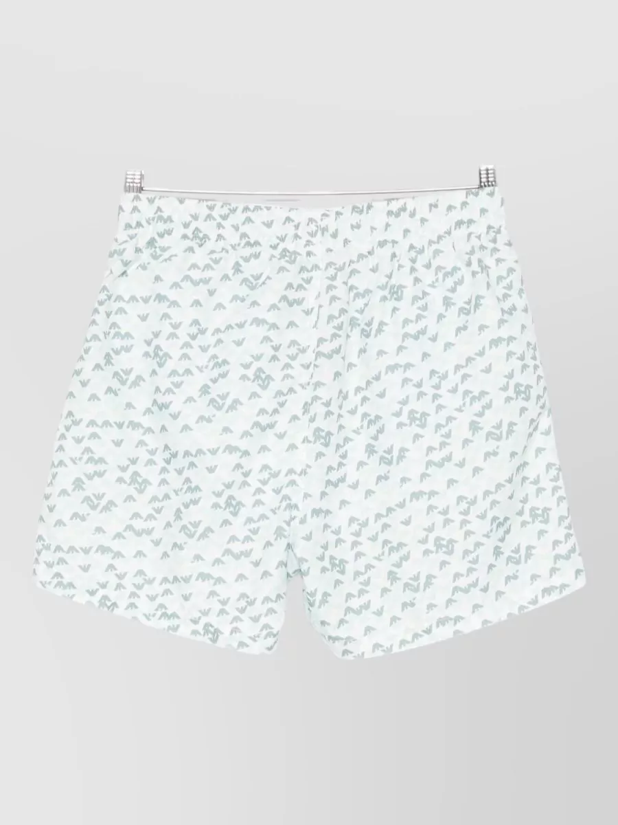 Emporio Armani Logo Print Swim Shorts