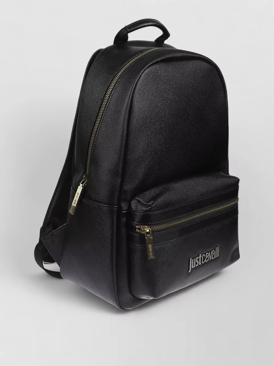 Just Cavalli Logo Backpack Featuring Metal Lettering