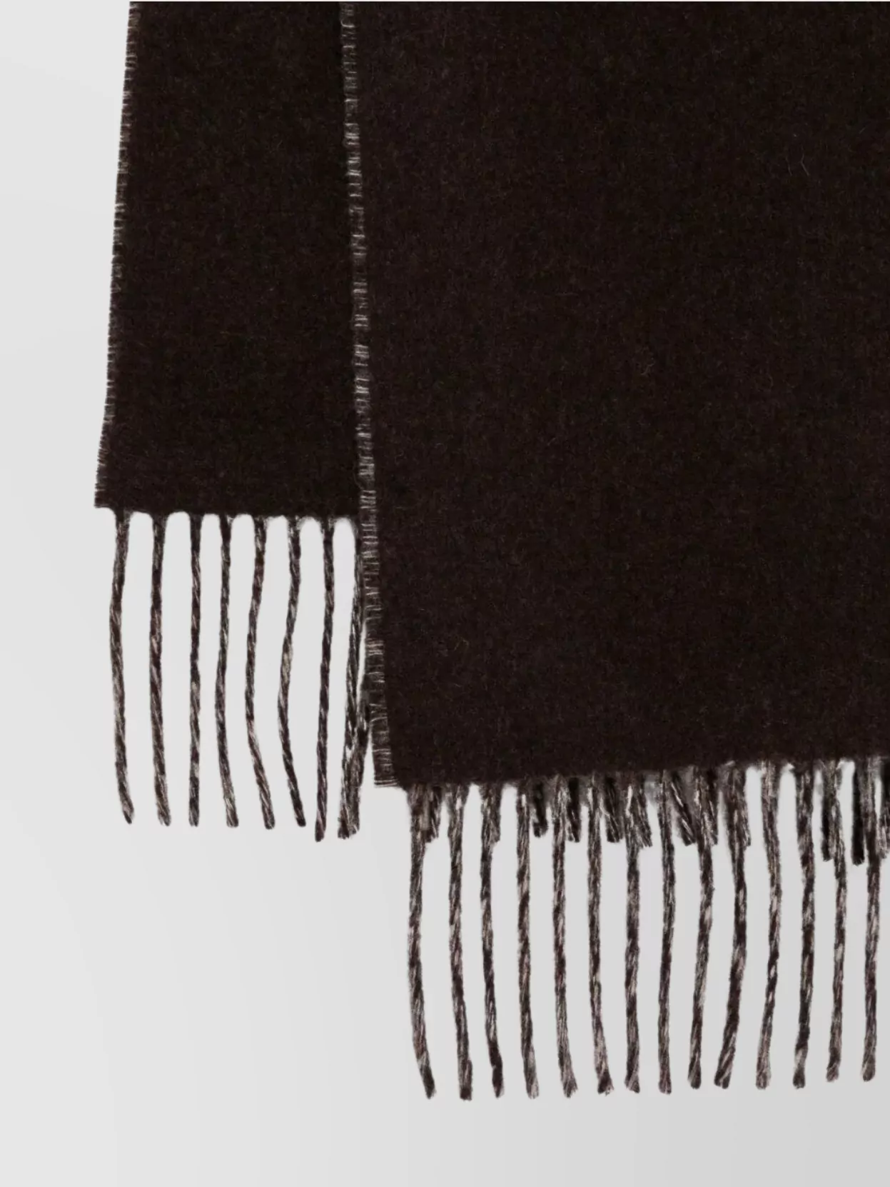 Jacquemus Rectangular Scarf With Fringed Edges And Bold Lettering In Brown