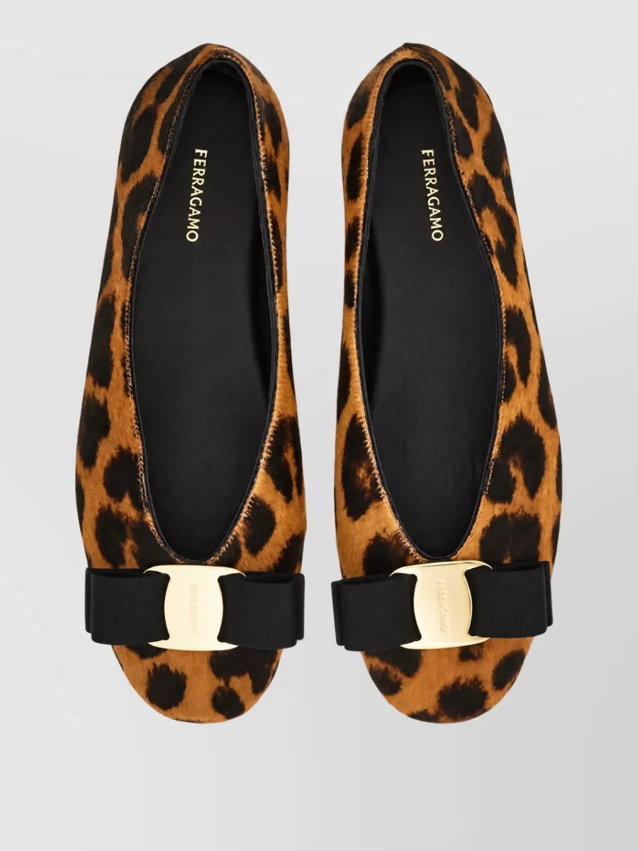 Ferragamo Leather Ballerina Shoes