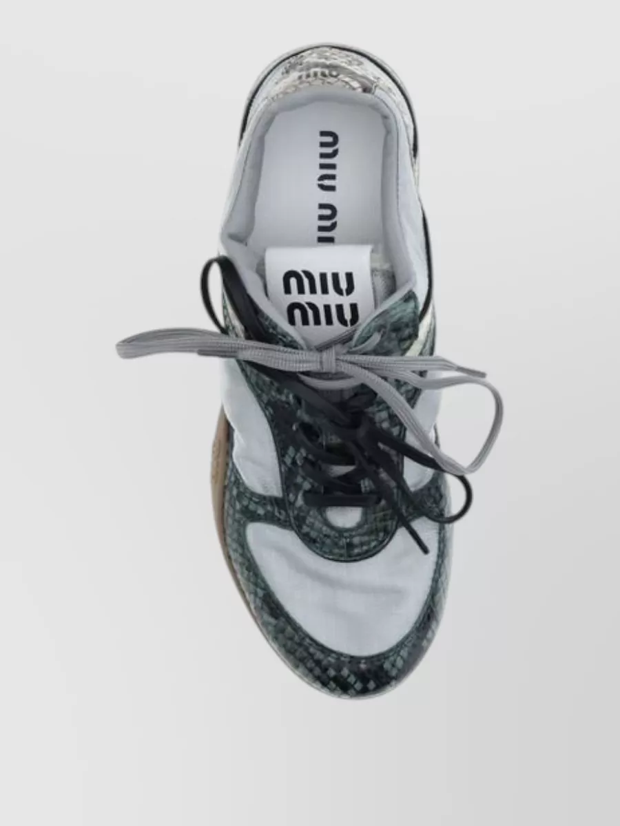 Miu Miu Rubber Low-Top Sneakers