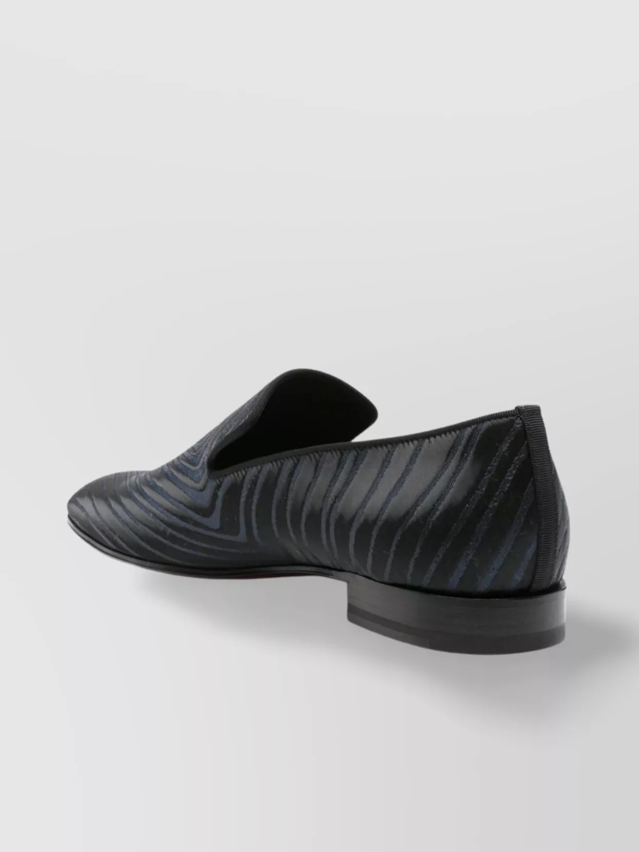 Christian Louboutin Loafers With Geometric Pattern And Textured Finish In Black