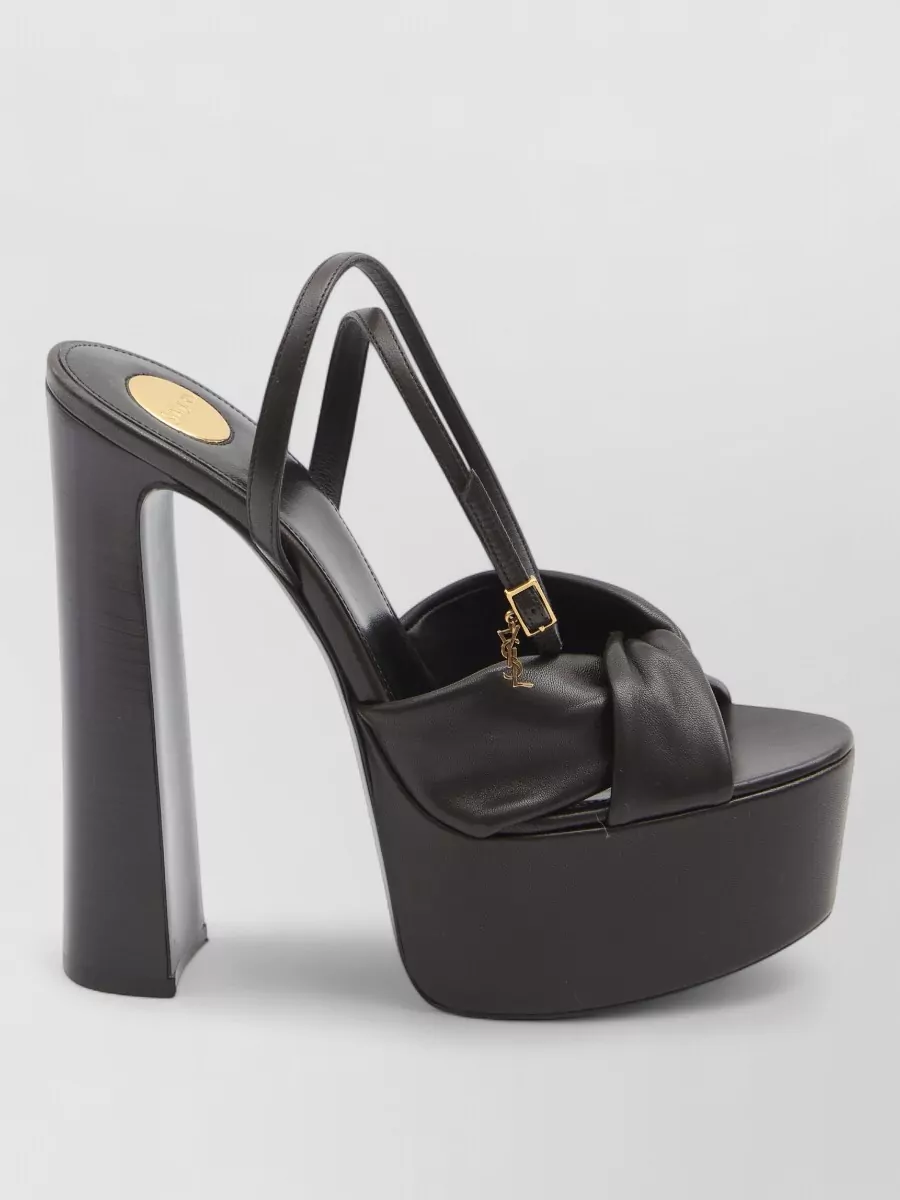 Saint Laurent Leather Platform Sandals