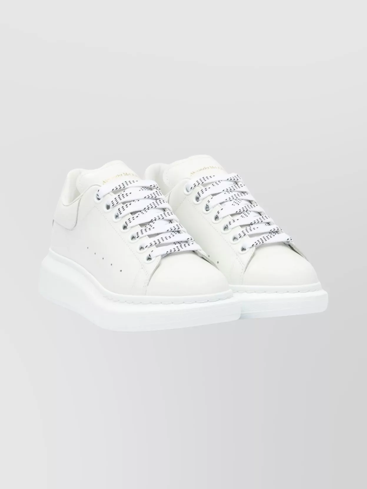 Alexander Mcqueen Platform Sneakers Leather Upper In White