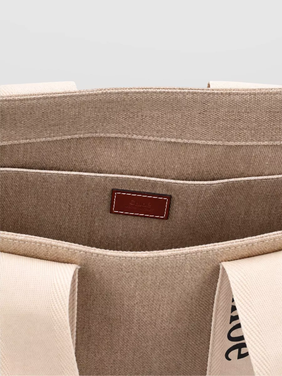 Chloé Woody Linen Tote Bag