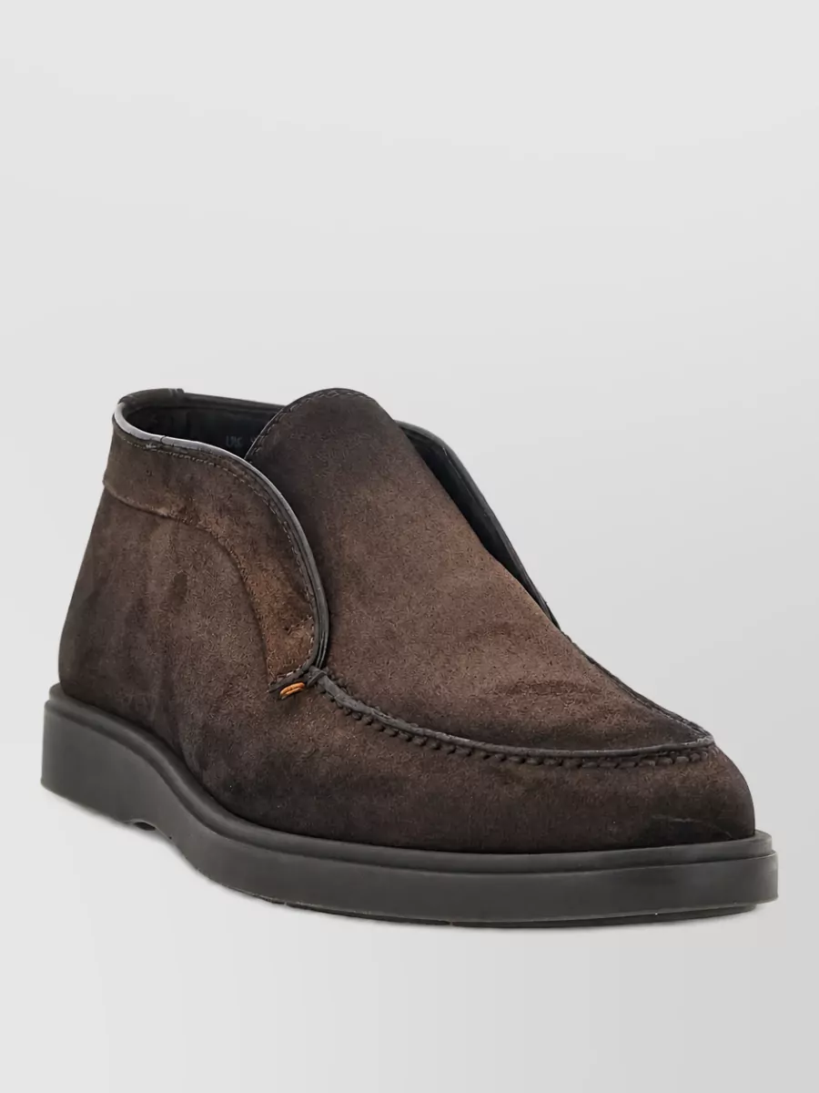 Santoni Leather Ankle Boots